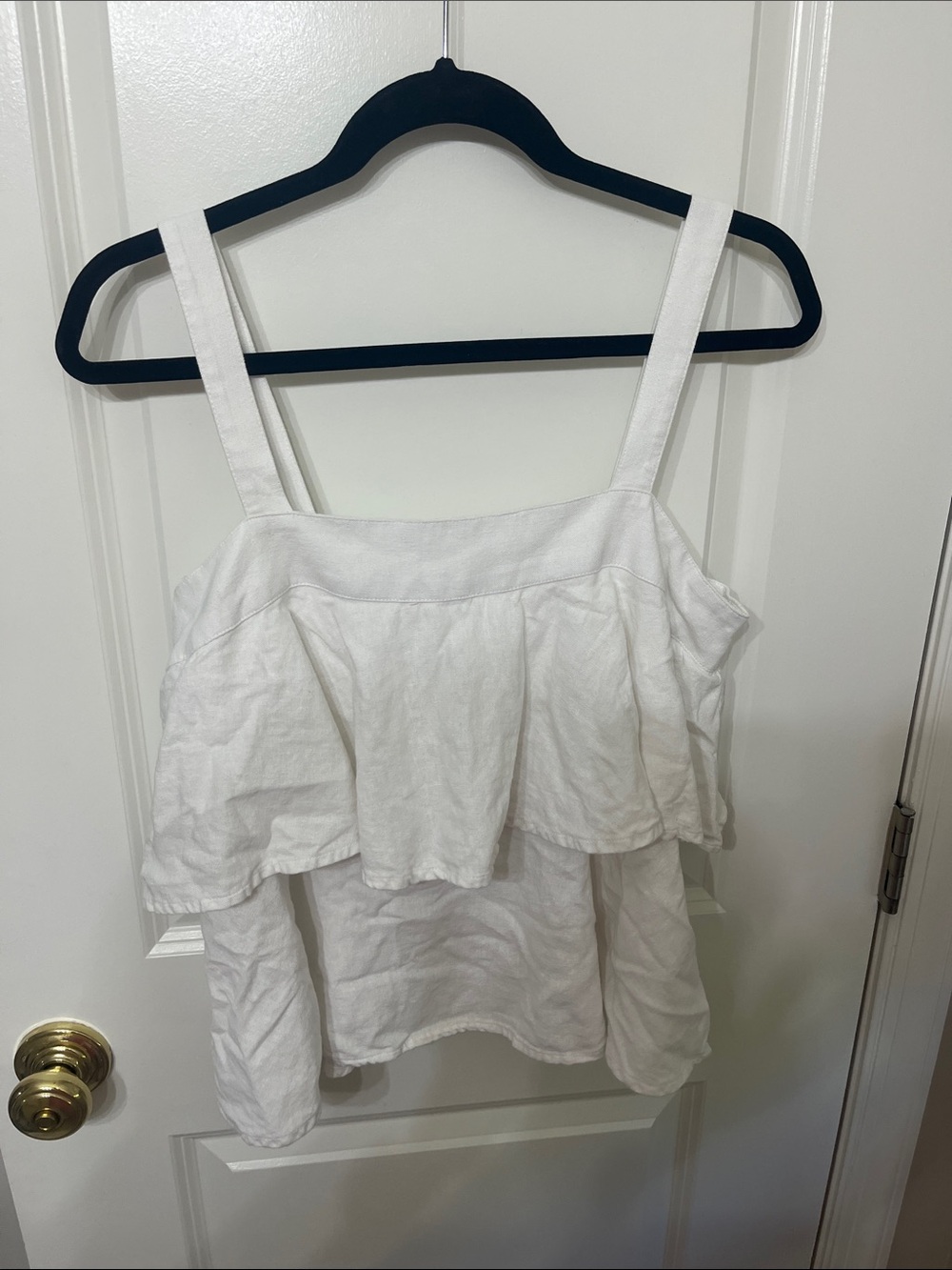 Abound White Ruffle Layered Camisole Tank